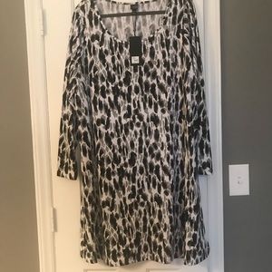 Long sleeved a-line dress